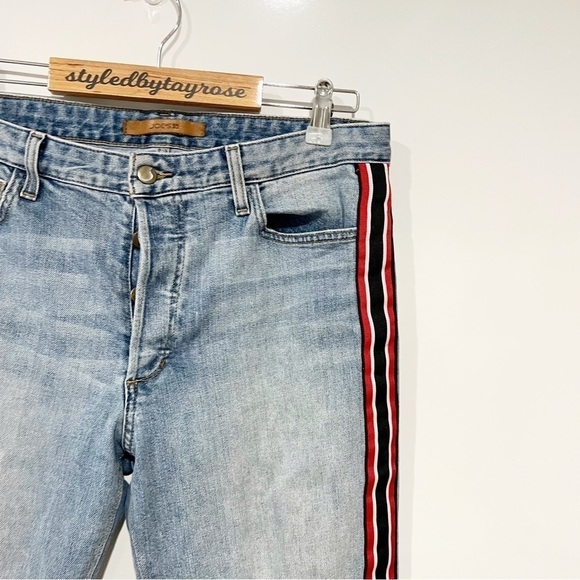 Joe's Jeans Smith High Rise Straight Leg Ankle Jean Side Stripe Raw Hem - Picture 5 of 15